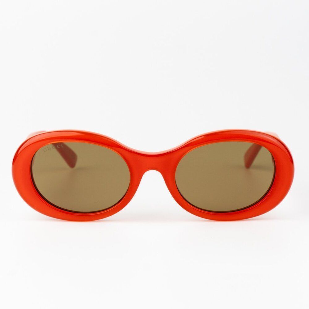 NEW Gucci GG1587S 003 Orange Brown Women Oval Sunglasses GG 1587S - Picture 3 of 10